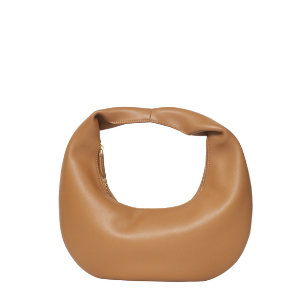 Bolsa de Couro Feminino Hobo Lua de Ombro Eslovênia Caramelo