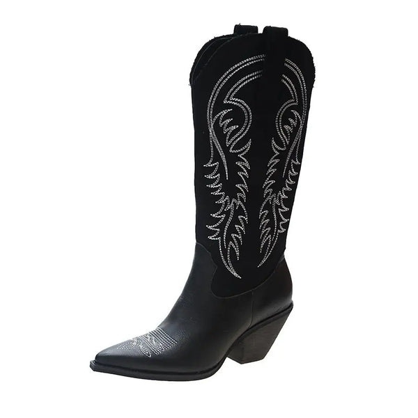 Bota Feminina Western Texana Preta Clarice