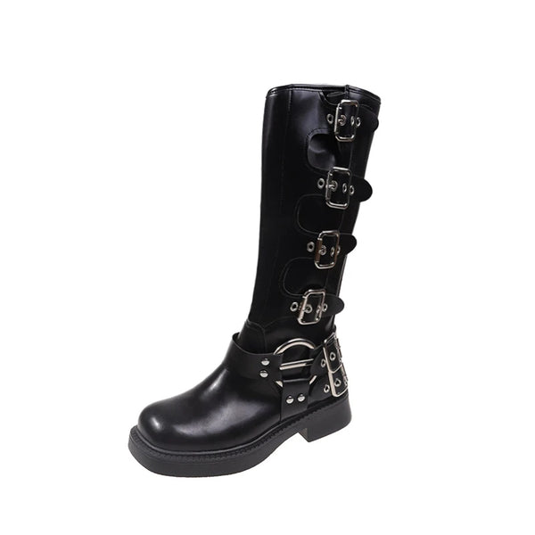 Bota Biker Feminina Preta Alini