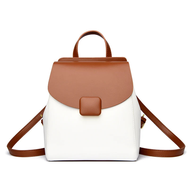 MOCHILA média preta off white com caramelo caramelo com off white caqui com caramelo FEMININA GRANDE COURO ANTIFURTO CRISTINA Projetada para mulheres modernas que exigem praticidade sem sacrificar o charme. Possui duas opções de alças, grande espaço interno e conforto, pois as alças são para proporcionar maior suporte ao peso. 